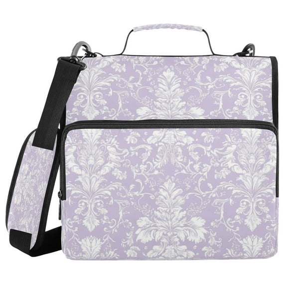 YAZAOO Zipper Binder trapper keeper Documents Organized Design Whimsical Floral Damask Printed