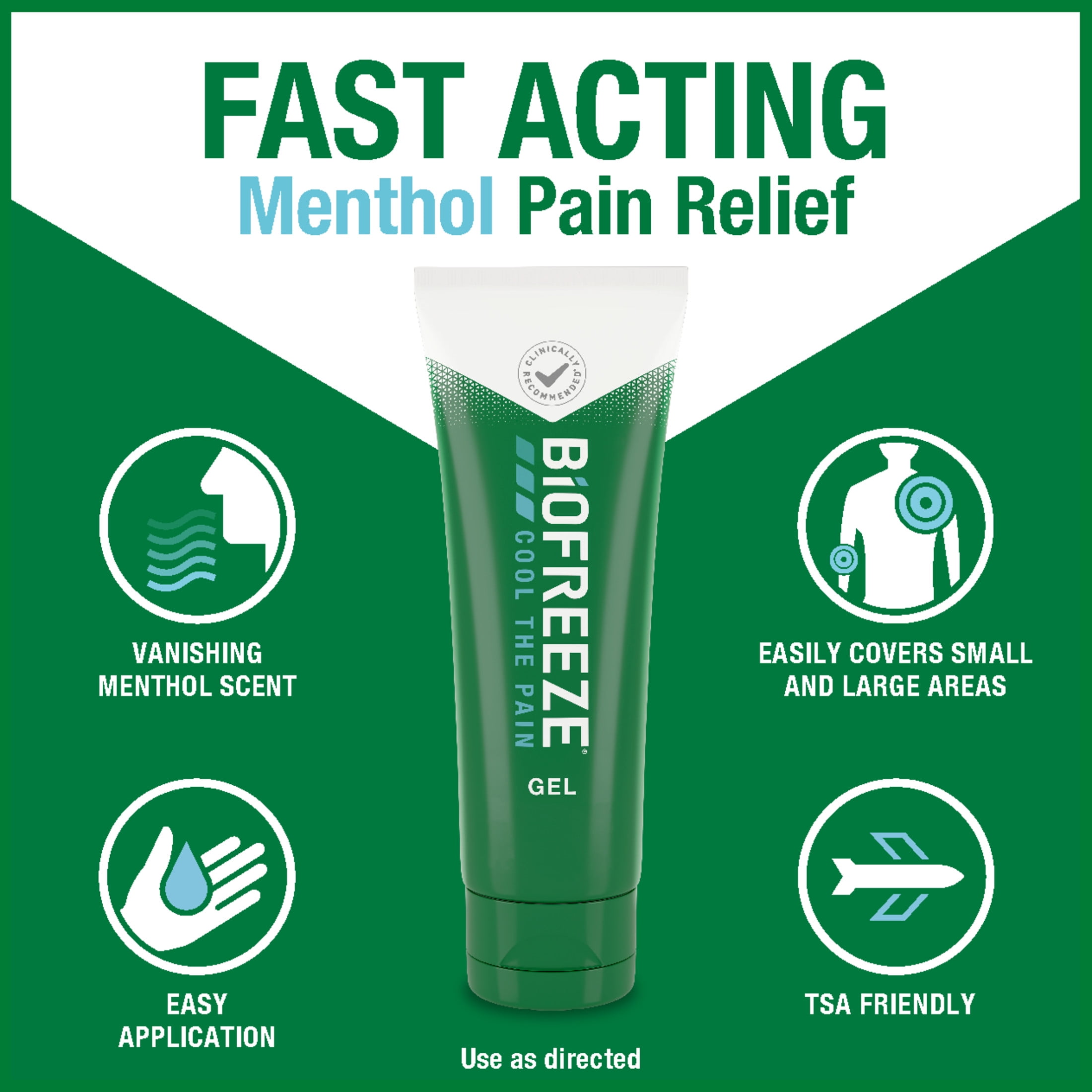 Biofreeze Pain Relief Dye-Free Gel, Back Knee Muscle Joint and