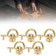 thumbnail image 5 of Remaches de latón 5 juegos D-Ring Nail Chicago Perno y tornillo de metal para cuero Craft Perfume Bell Gold, 10x6mm TUNC Sencillez, 5 of 5