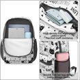 thumbnail image 4 of Black and White Cat and Heart 17" Waterproof Oxford School Backpacks for Teens, S-Shape Padded Straps, for School, Travel, Hiking, Camping, 4 of 5