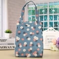 thumbnail image 3 of Oxford Canvas Insulated Lunch Bag Foldable Good Heat Insulation Picnic Cooler Bag Lunchbox for Travel Holiday Outings Family Picnics, 3 of 8