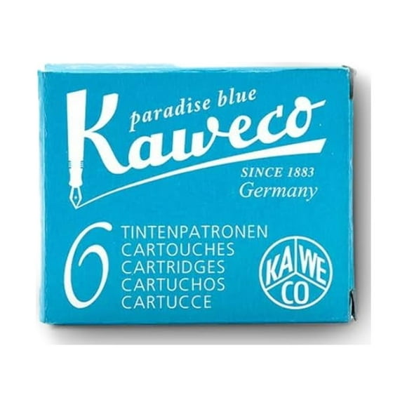 Cartucho De Tinta Para Pluma Estilográfica Kaweco Corto Turquesa - Paquete De 6