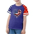 thumbnail image 2 of AUNVITO Boys & Girls Casual Raglan Sleeve T-Shirt Patriotic Independence Day Print Round Neck Graphic Top, 2 of 4