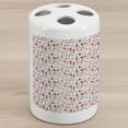 thumbnail image 1 of Birds Ceramic Toothbrush Holder, Funny Birds with Hats Smiling Mushrooms Flowers Creative Modern Doodle, Decorative Versatile Countertop for Bathroom, 4.5" X 2.7", Multicolor, 1 of 4