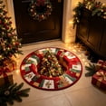 thumbnail image 4 of OANLKGI Christmas Rug 15.75 IN Round 3D Illusion Floor Mat Christmas Floor Mat Festive Christmas Area Rug for Indoor Entryway Living Room Bedroom Party Seasonal Home Decoration Multicolor, 4 of 5