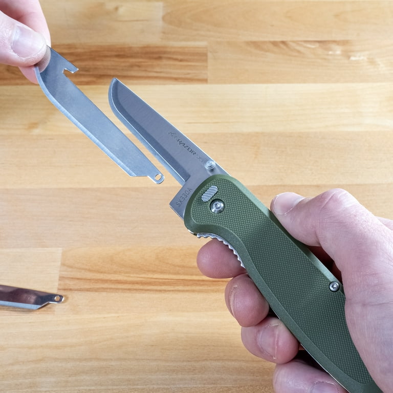 Outdoor Edge Razor SX3 Moss Green Replaceable Blade Carry Knife