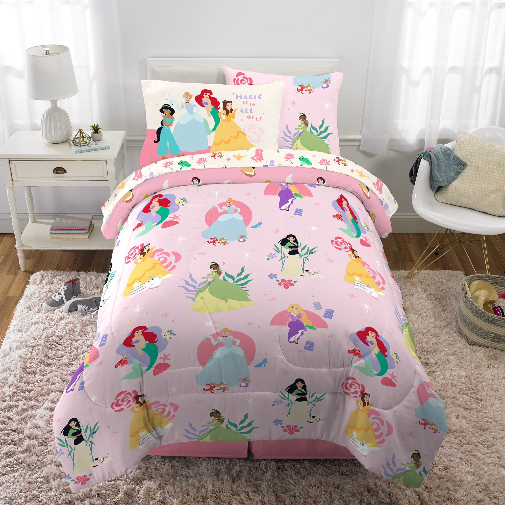 Princess Flat and Fitted Bed sheets Twin Single 3 Sheets sold separately 