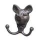 thumbnail image 5 of Ganchos de pared con forma de cabeza de animal, perchero rústico con tornillos, multiusos para decoración del hogar, toallero decorativo Cerdo, 5 of 8