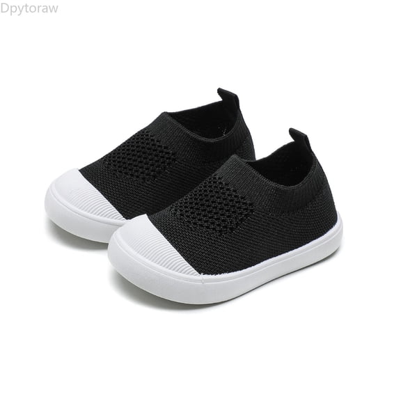 Dpytoraw Boys Sneakers For Toddlers Breathable Lightweight Walking Shoes Non Slip Infant Casual Sports Shoes For Daily Outdoor Play Kids Athletic Shoes Size Black 6-9 months