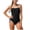 Black, variant on Girls Swimsuit One Piece Bathing Suit Ribbed Adjustable Straps Swimwear with Chest Pad Size 7-16Y Gray for Size 11-12 Years