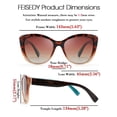 thumbnail image 4 of Gafas de Sol Polarizadas Vintage Cuadradas FEISEDY Jackie O B2451, 4 of 7
