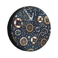 thumbnail image 1 of Fotbe Nautical Funda de Llanta de Repuesto con Estampado, Engrosada, Ajuste Universal para Jeep, Remolque, RV, SUV, Camión-14 inch, 1 of 6