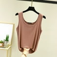 thumbnail image 4 of Tank Tops for Women,Soft Stretchy U Neck Camisole Tank Top For Comfortable Daily Wear And Layering Basic Piece,Camisole Tops for Women,Khaki,M, 4 of 4