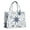 Blue Christmas Snowflake, variant on Large Capacity Tote Bag,Blue Christmas Snowflake Pattern Handbag Fashion Luxury Tote Bag,15.7"x13"x 5.1" Inches,Laptop Compatible