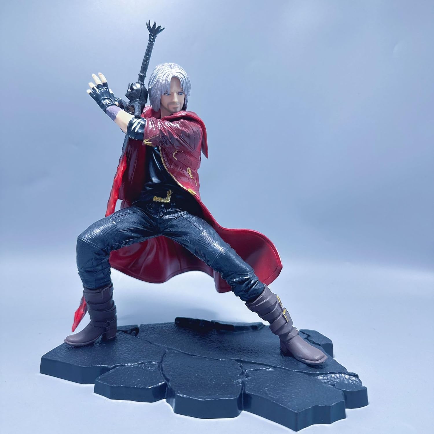 New Dante Figure, Nero Figure, Fighting Action Figures Handmade PVC Anime Cartoon Manga Game Character Model Statue Collectible Craft Gift (b)