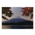 thumbnail image 1 of Mountain Cutting Board, Autumn Scenery of Hill Mountain and Lake Kawaguchi Fall Leafy Trees Photo in Dusk, Decorative Tempered Glass Cutting and Serving Board, in 3 Sizes, by Ambesonne, 1 of 2