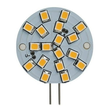 2.8 watt 12V Clear WAFER LED Mini Light Bulbs with Bi-Pin G4 Base - 3000K Soft White Light, 280 Lumens - Pack of 3