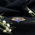 thumbnail image 6 of Rosec Jewels Natural Tanzanite Heart Shaped Engagement Ring - Tanzanite Diamond Ring - AAA Quality - with Jewelry Box, 14K Yellow Gold, US 5.50, 6 of 8