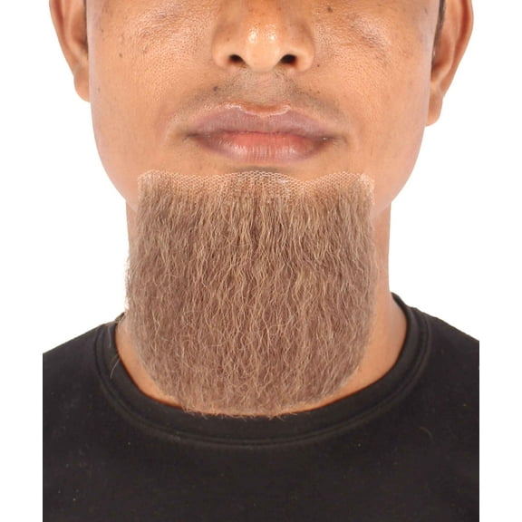 HPO Men's Human Hair Beard Cosplay Facial Hair (Brown)