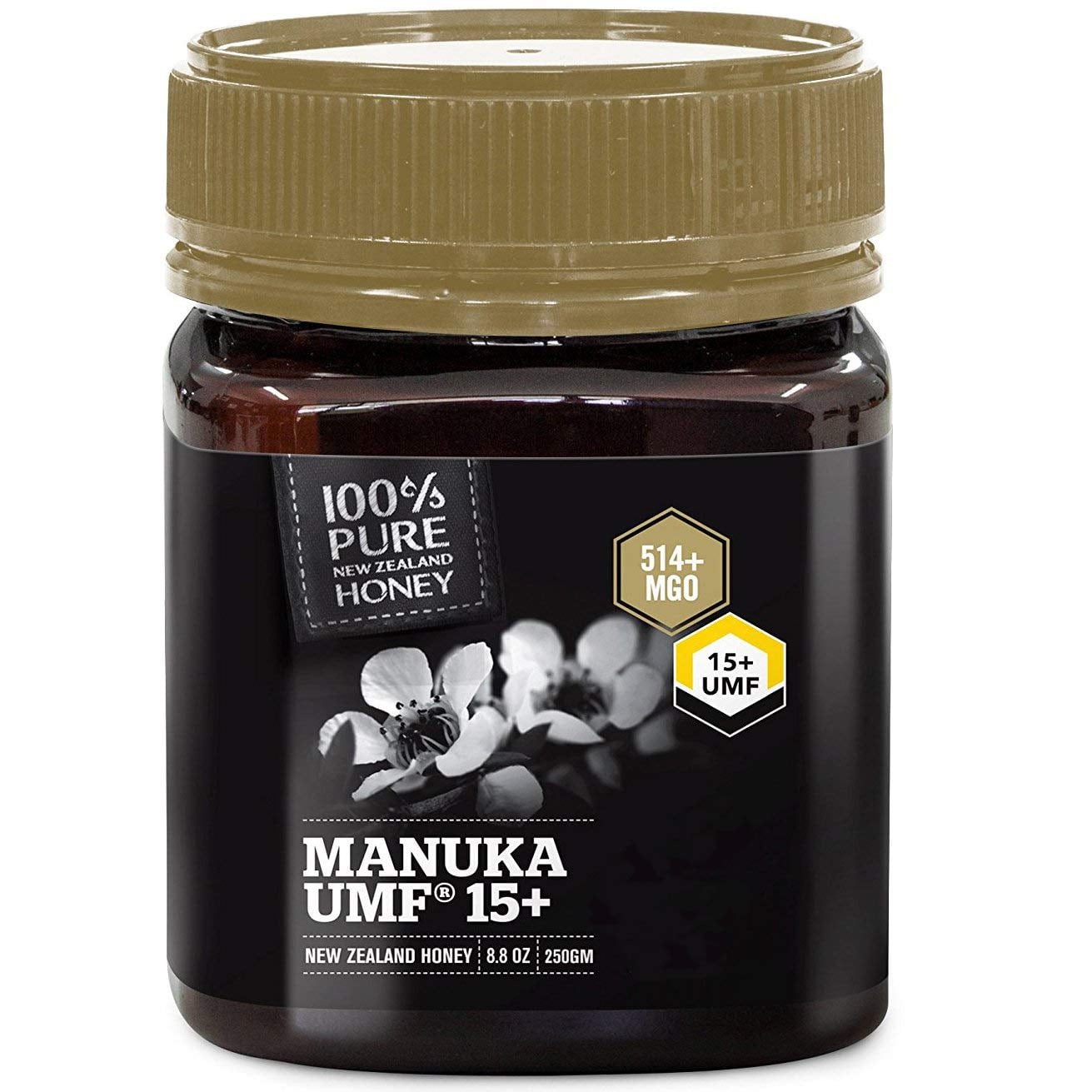 100% Pure New Zealand Manuka Honey, Certified UMF 15 (MGO 514) Raw ...