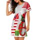 thumbnail image 2 of Disketp Christmas Gnome With Love para Camisón Corto de Manga Corta para Mujeres, Camisón Cómodo con Escote Redondo, Bonito y Confortable, 2 of 6