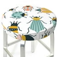 thumbnail image 3 of Xecao's Colorful Insects Print Stool Covers offer stylish, washable protection for PU round bar stools, perfect for home or commercial use., 3 of 7