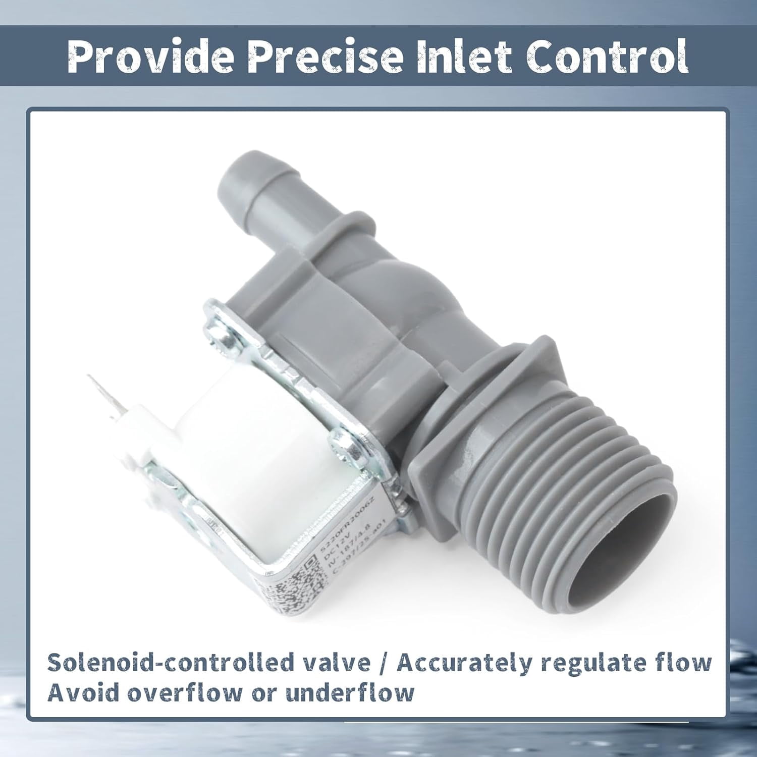 RVKXHD 5220FR2006Z Washer Water Inlet Valve, 82.27*36*51.58mm, Compatible with LG WM1455HWA/00 WM3555HWA/00 WM3700HWA/01 Washing Machine Front-Load, Replace 4869491 AP6798392 PS12587933 EAP12587933