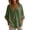 *Green, variant on VBVC Women's Cotton Linen V Neck Button Blouse, Ladies' Loose Fit Long Sleeve Top, Casual Work Office Tunic Shirt For Women, Blue , S-2XL
