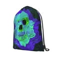 thumbnail image 2 of XMXT Waterproof Gym Bag, Love Rose Skull Print Drawstring Backpack for Men, s Multicolor, 2 of 8