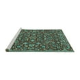 thumbnail image 2 of Ahgly Company Machine Washable Indoor Rectangle Persian Turquoise Blue Traditional Area Rugs, 8' x 12', 2 of 4