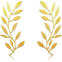 2 Pieces Metal Tree Leaf Wall Decor Vine Olive Branch Leaf Wall Art Living Room, Hallway Wall Decor Outdoor Decoration