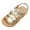 Gold, variant on Kids Sandals for Girls - Girls Sandals with Adjustable Buckle Closure, Comfortable Plush & Soft Insole Wedge Design Non-Slip Outsole Black,12 Little Kid