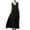 Black, variant on Diufon Women's Cotton Linen Dresses Summer Solid Color Long Dress V Neck Sleeveless Pleated Dress
