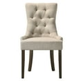 thumbnail image 3 of Set of 2 Upholstered Mid Century Dining Chair, Luxurious Single Dining Chair with Solid Wood Legs (Beige), 3 of 9