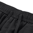 thumbnail image 6 of Besolor Men's Plus Size Cargo Shorts Wide Leg Elastic Waist Drawstring Casual Loose Workout Athletic Shorts with Pockets(4X-Large,Black), 6 of 7