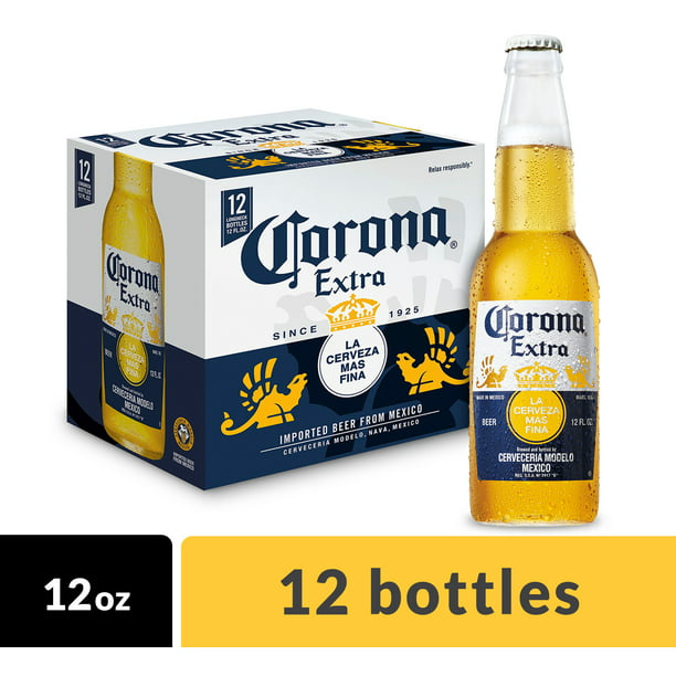 Corona Extra Mexican Lager Beer, 12 pk 12 fl oz Bottles, 4.6 ABV