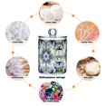 thumbnail image 6 of Yayeee 2 Pack Qtip Holder Bathroom Cotton Swab Canister with Lid Clear Dispenser Set, Green Floral, 6 of 6