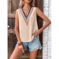 thumbnail image 2 of Vedolay Tops For Women Womens Summer Casual Sleeveless Camis Tank Tops Loose Fit Cute Tunic Pleated Fashion Shirts,Khaki XL, 2 of 5