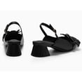 thumbnail image 3 of Womens Slingback Chunky Heels Flower Closed Square Toe Pumps Work Dress Shoes, 3 of 4