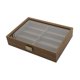 thumbnail image 1 of Caja organizadora de gafas de sol de madera, cajón expositor con 8 ranuras, utilidad fácil de almacenar, contenedor de almacenamiento de gafas estable, 1 of 9