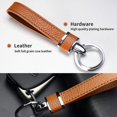 thumbnail image 3 of Leather Keychain for Women Men Car Key Ring Strap Holder Simple Stylish, 3 of 6