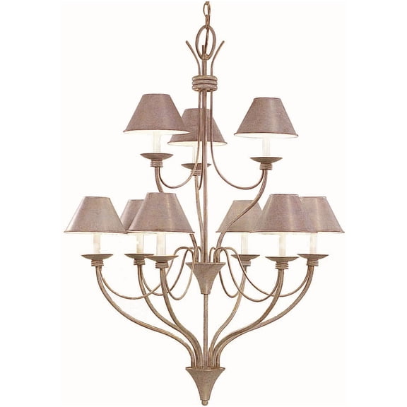 Volume Lighting V7829-22 Cirebon 9 Light 30" Wide Chandelier - Prairie Rock