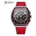 thumbnail image 2 of Relojes De Cuarzo De Lujo Curren Calendar Chronograph Color De La Correa Rojo, 2 of 5