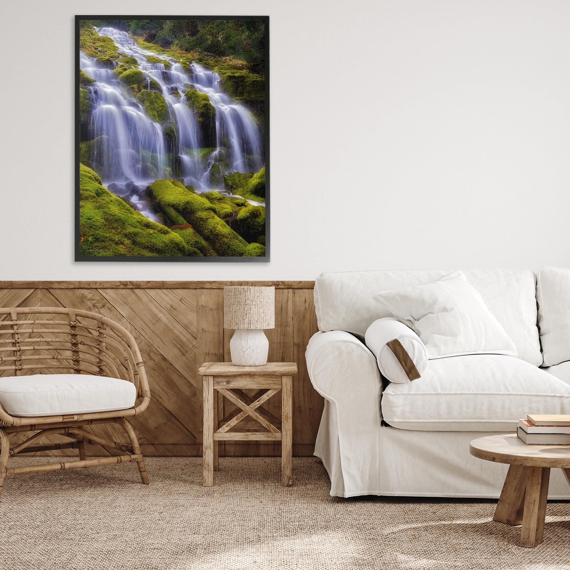 Stupell Industries Upper Proxy Falls Black Framed Giclee Art, design by Dennis Frates