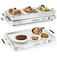 thumbnail image 3 of Canddidliike 2 in 1 Electric Warming Tray with Temperature Control, Keep Food Hot for Parties Buffets, Restaurants, House Parties, Events & Dinners, 3 of 8