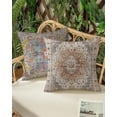 thumbnail image 2 of Ethnic Bohemian Pillow Covers 18X18 Inch Turkish Persian Carpet Tribal Pattern Pillowcase Super Soft Oriental Decorative Cushion Covers for Living Room Bedroom Bed Cushion Outdoor (Turmeric/Grey), 2 of 6