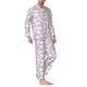 thumbnail image 2 of Balery Purple Rabbit Pijama para Hombre de Dos Piezas con Manga Larga, Conjunto de Dormir y Descanso Suave con Bolsillos-Large, 2 of 7
