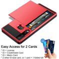 thumbnail image 3 of Vofolen Housse pour Huawei P30 Lite Étui Portefeuille Porte-Cartes d'Identité Poche Cachée Double Couche Anti-Rayures Étui Rigide Hybride Robuste Pare-Chocs en Caoutchouc pour Huawei P30, 3 of 6
