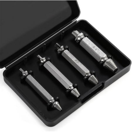 - Speed Out Screw Extractor Drill Bits 4 PCS Tool Set Broken Damaged Bolt Remover