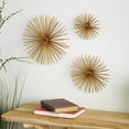 thumbnail image 3 of DecMode Gold Metal 3D Short Spike Starburst Wall Decor (3 Count), 3 of 14